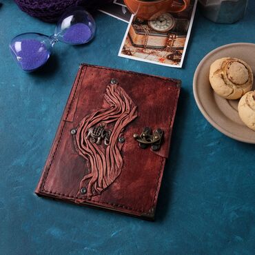 Myros - Elephant Themed Medium Leather Notebook