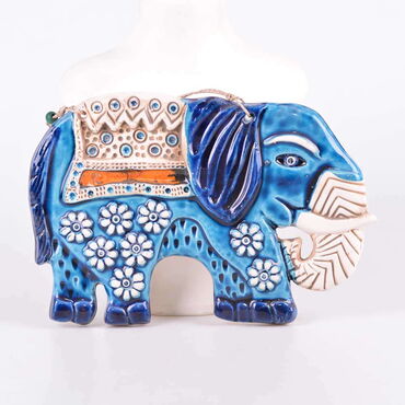 Myros - Elephant Themed Nautical Ceramics Fifth Size Wall Hanging