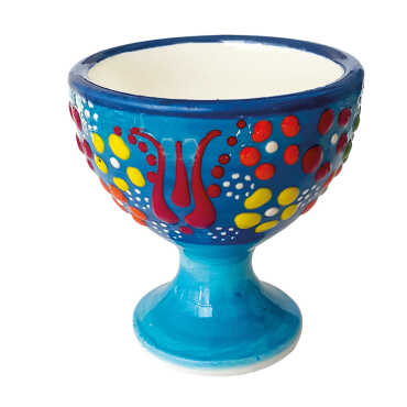 Embossed Ceramic Egg Holder - 1