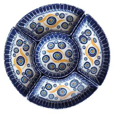 Embossed Nazar Six Piece Serving Set - Myros