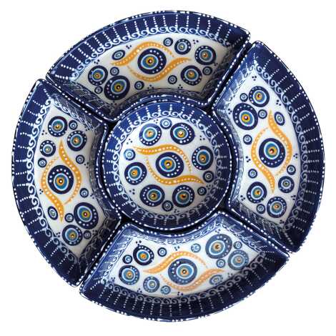 Embossed Nazar Six Piece Serving Set - 1