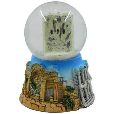 Ephesus Polyester Blue Color Snow Globe 45Mm - Thumbnail