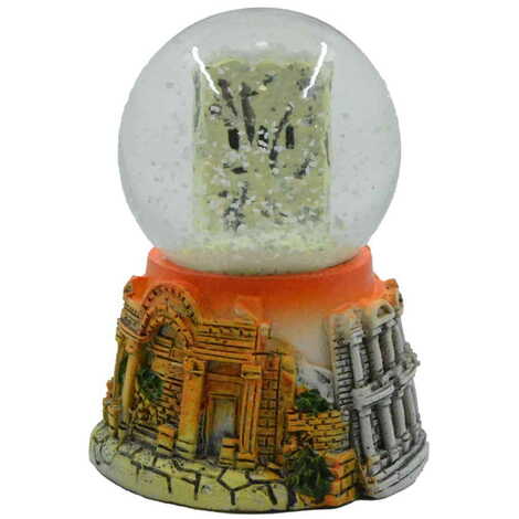 Ephesus Polyester Orange Color Snow Globe 45Mm