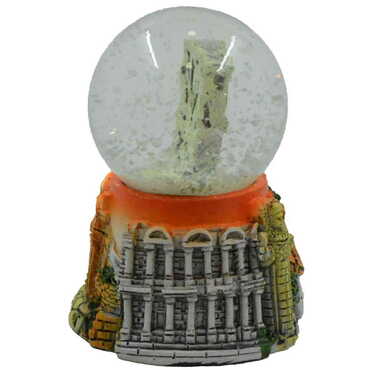 Ephesus Polyester Orange Color Snow Globe 45Mm - Thumbnail