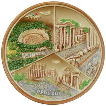 Ephesus Region Ceramic Plate 15 cm - Thumbnail