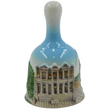 Ephesus Themed Ceramic Blue Bell Small Size - Thumbnail