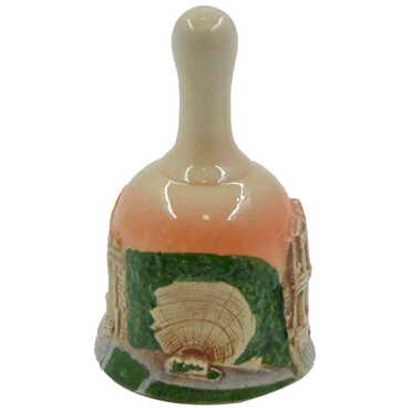 Ephesus Themed Ceramic Brown Bell Small Size - Thumbnail