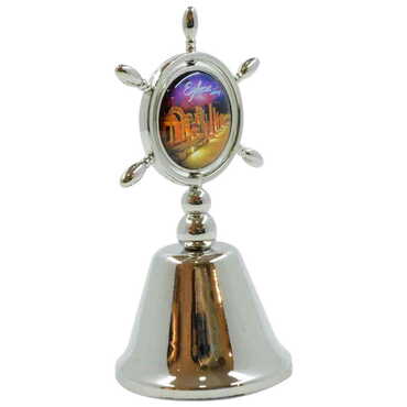 Ephesus Themed Collectible Souvenir Double Face Metal Spinner Rudder Bell 44x92 mm - Thumbnail