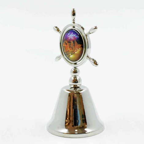 Ephesus Themed Collectible Souvenir Double Face Metal Spinner Rudder Bell 44x92 mm - 3
