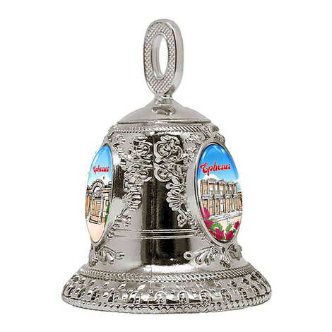 Ephesus Themed Collectible Souvenir Metal Bell - Golden Color 45x60 mm