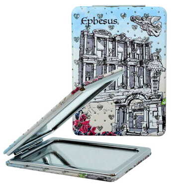 Ephesus Themed Custom Printed Rectangle Pocket Mirror - Thumbnail