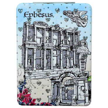 Ephesus Themed Custom Printed Rectangle Pocket Mirror - Thumbnail