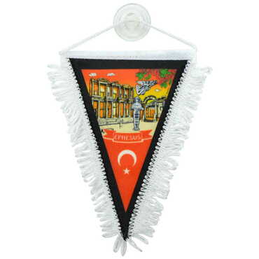 Myros - Ephesus Themed Custom Printed Triangular Pennant 10X15Cm