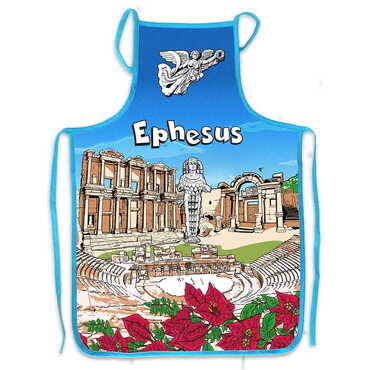 Myros - Ephesus Themed Customised Digital Printed Cotton Apron 500x700 mm