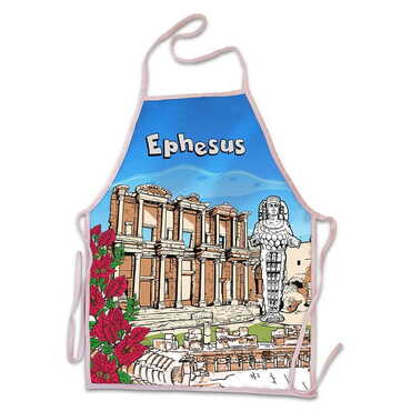 Myros - Ephesus Themed Customised Digital Printed Kids Apron 400x600 mm