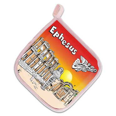 Ephesus Themed Customised Digital Printed Pot Holder 200x200 mm - Thumbnail