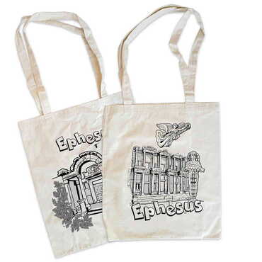 Myros - Ephesus Themed Customised One Colour Shopping Tote Bag 450x350 mm