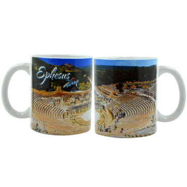 Ephesus Themed Customised Porcelain Souvenir Travel Mug 80x95 mm - 6