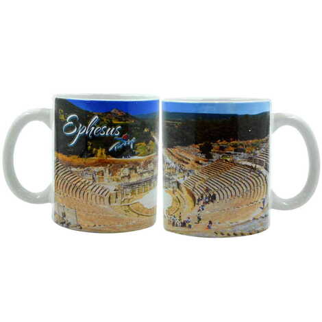 Ephesus Themed Customised Porcelain Souvenir Travel Mug 80x95 mm - 6