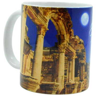 Ephesus Themed Customised Porcelain Souvenir Travel Mug 80x95 mm - Thumbnail