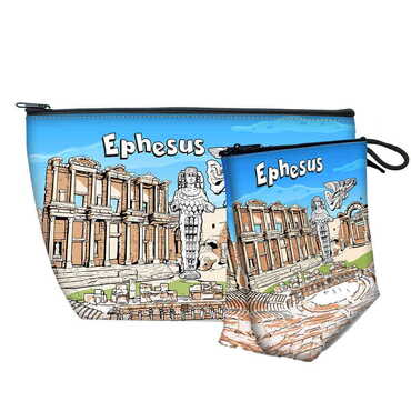 Myros - Ephesus Themed Customised PVC Hooded Purse 145x220x70 mm