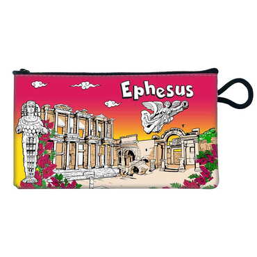 Ephesus Themed Customised PVC Pencil Case Purse 210x100 mm - Thumbnail