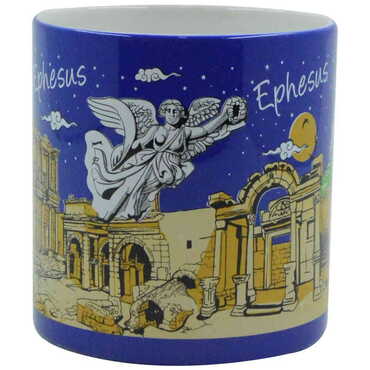 Ephesus Themed Customised Serigraphy Printed Ceramic Mug 82x90 mm - Thumbnail