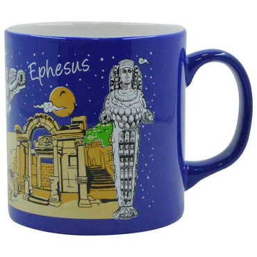 Ephesus Themed Customised Serigraphy Printed Ceramic Mug 82x90 mm - Thumbnail