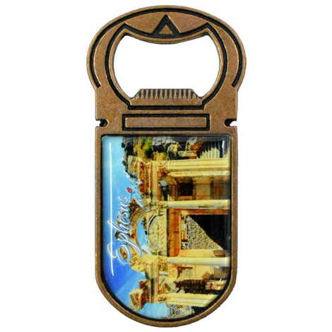 Ephesus Themed Customizable Metal Magnetic Bottle Opener 40x95 mm