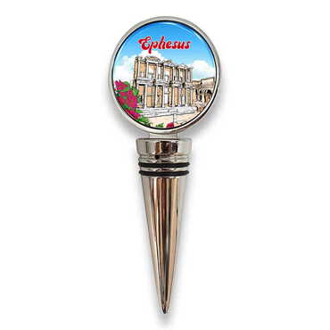 Myros - Ephesus Themed Metal Wine Bottle Stopper 45x115x20 mm