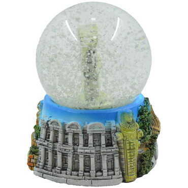 Ephesus Themed Polyester Snow Globe 65 Mm - Thumbnail