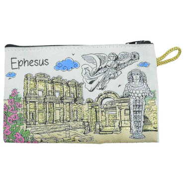 Myros - Ephesus Themed Turkish Woven Regional Wallet 150X95X10 mm