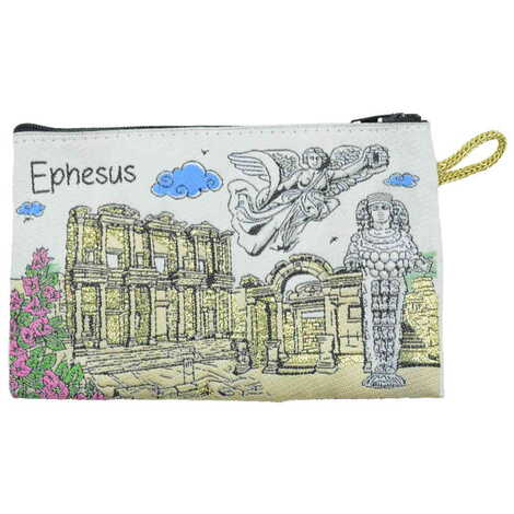 Ephesus Themed Turkish Woven Regional Wallet 150X95X10 mm - 1
