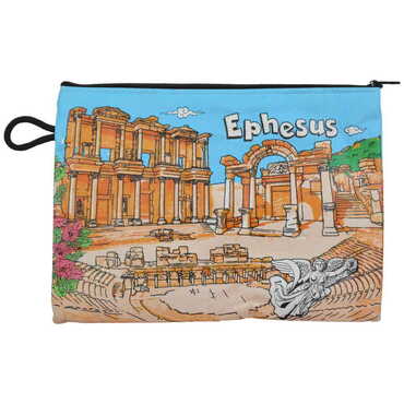 Myros - Ephesus Themed Turkish Woven Wallet 113x80x8 mm