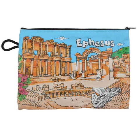 Ephesus Themed Turkish Woven Wallet 113x80x8 mm