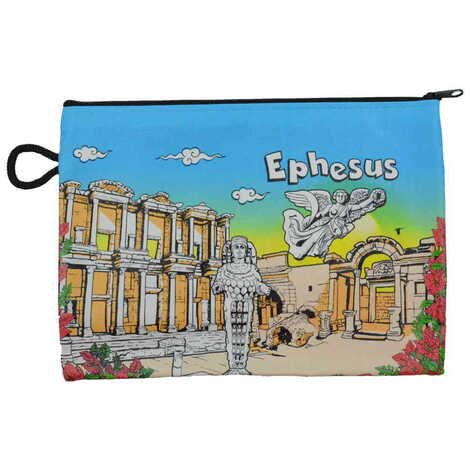 Ephesus Themed Turkish Woven Wallet 215x155x8 mm - 3