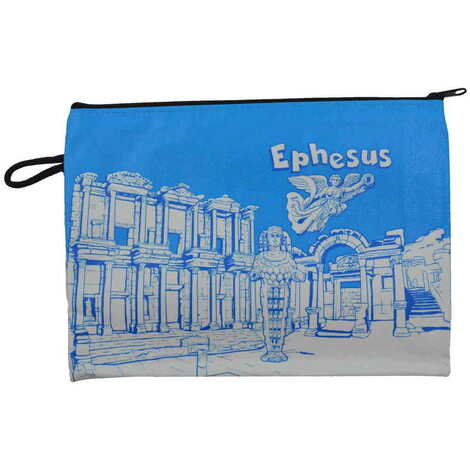 Ephesus Themed Turkish Woven Wallet 215x155x8 mm - 10