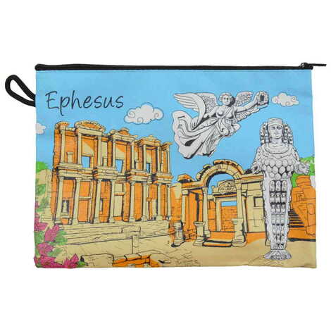 Ephesus Themed Turkish Woven Wallet 215x155x8 mm - 13
