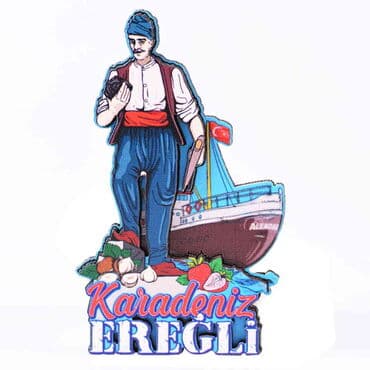 Eregli Themed Wooden Customised 2D Souvenir Fridge Magnet