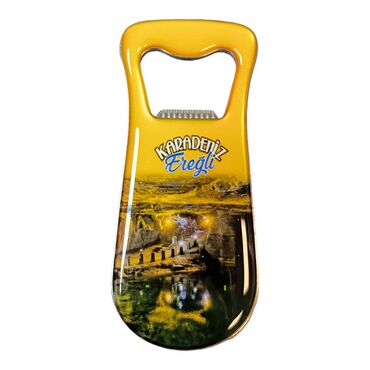 Myros - Eregli Themed Customizable Metal Magnetic Bottle Opener 95x42 mm