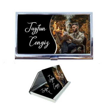 Man Themed Customised Metal Card Holder 94x60x8 mm - 2