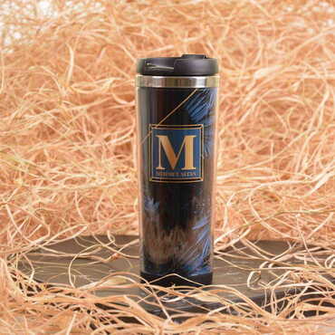 Man Themed Metal Thin Steel Offset Thermo Mug 350 Ml - 2