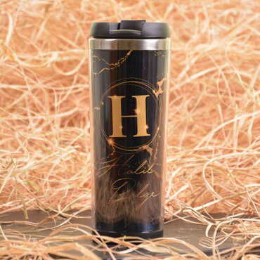 Man Themed Metal Thin Steel Offset Thermo Mug 350 Ml - 3