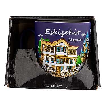 Eskişehir Temalı Kutulu Renkli Baskılı Seramik Kupa 82x90 mm - 6