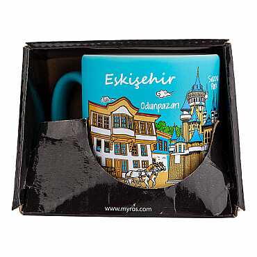 Eskişehir Temalı Kutulu Renkli Baskılı Seramik Kupa 82x90 mm - 8