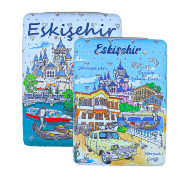 Eskişehir Themed Myros Rectangular Curved PU Mirror - 2