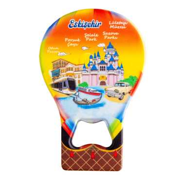 Eskişehir Temalı Myros Metal Balon Açacak Magnet T 102x73 mm - 1