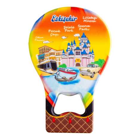 Eskişehir Temalı Myros Metal Balon Açacak Magnet T 102x73 mm - 4