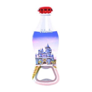Eskisehir Themed Customised Uv Printed Coca Cola Bottle Shape Plastic Base Bottle Opener 42x120 mm
