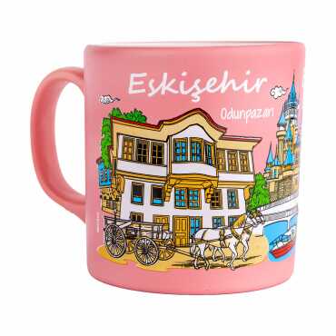 Eskişehir Temalı Seramik Renkli Baskılı Kupa 82x90 mm - 1